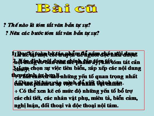 Bài 4. Luyện tập tóm tắt văn bản tự sự