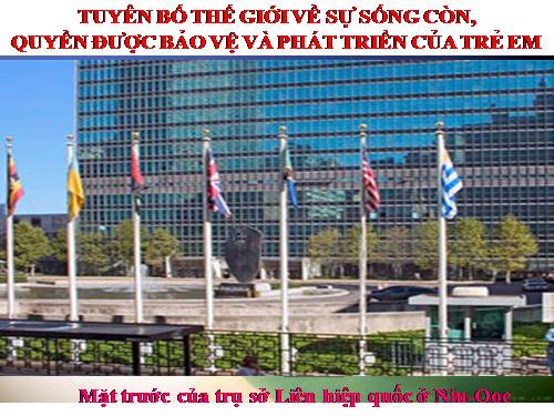 Bài 3. Tuyên bố thế giới về sự sống còn, quyền được bảo vệ và phát triển của trẻ em