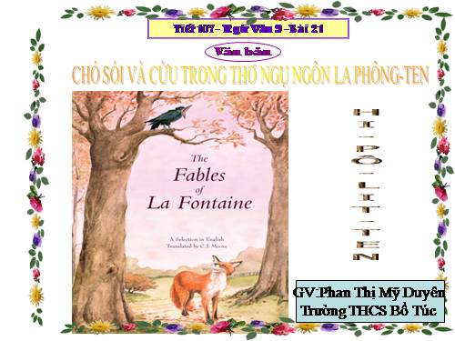 Bài 21. Chó sói và cừu trong thơ ngụ ngôn của La Phông-ten