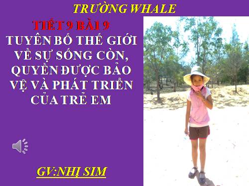 Bài 3. Tuyên bố thế giới về sự sống còn, quyền được bảo vệ và phát triển của trẻ em