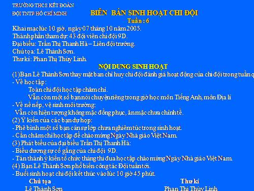 Bài 28. Biên bản