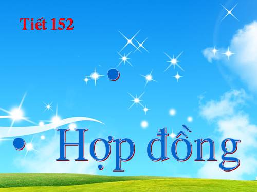 Bài 29. Hợp đồng