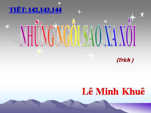 Bài 28. Những ngôi sao xa xôi