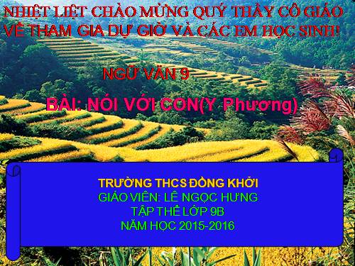 Bài 24. Nói với con