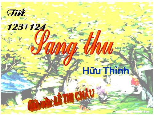Bài 24. Sang thu