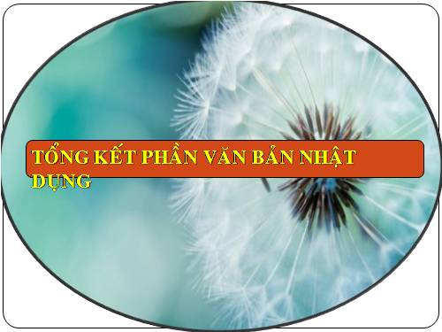 Bài 26. Tổng kết phần văn bản nhật dụng