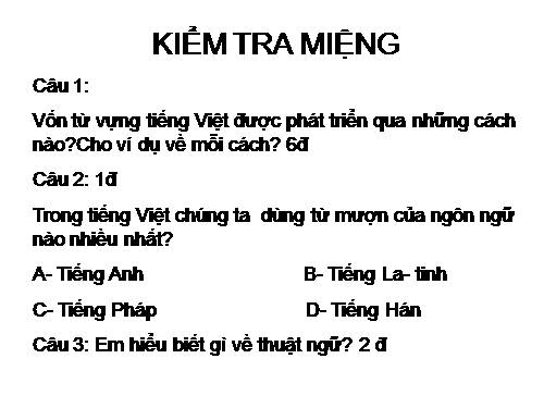 Bài 6. Thuật ngữ
