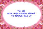 Bài 20. Nghị luận về một vấn đề tư tưởng, đạo lí