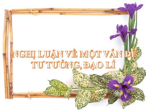 Bài 20. Nghị luận về một vấn đề tư tưởng, đạo lí