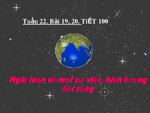 Bài 19. Nghị luận về một sự việc, hiện tượng đời sống