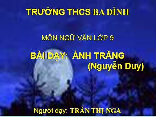 Bài 12. Ánh trăng