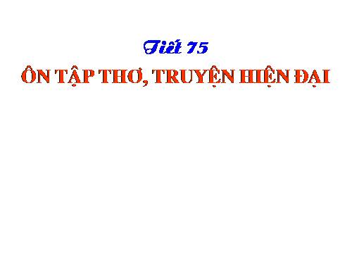 Bài 15. Kiểm tra về thơ và truyện hiện đại