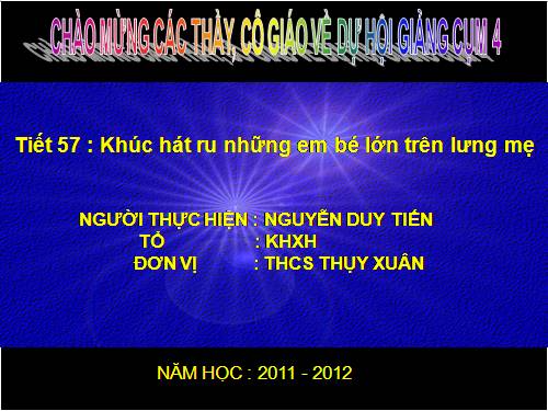 Bài 12. Khúc hát ru những em bé lớn trên lưng mẹ