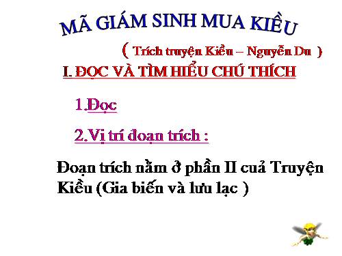 Bài 7. Mã Giám Sinh mua Kiều
