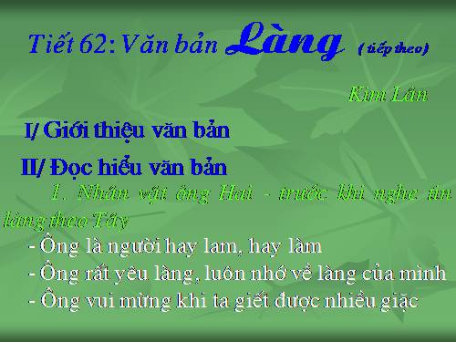 Bài 13. Làng