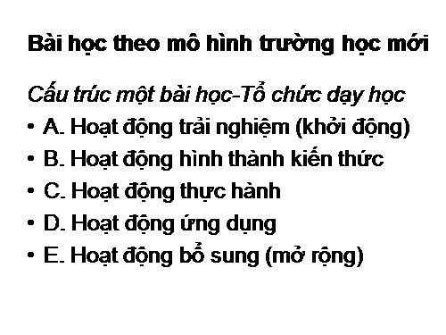 tổ chức lớp học theo định hương phát triển năng lực của hs