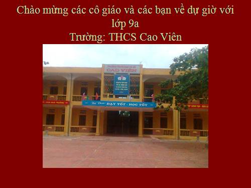 Chương trình địa phương-Môi trường Cao Viên 9a(2014-2015)