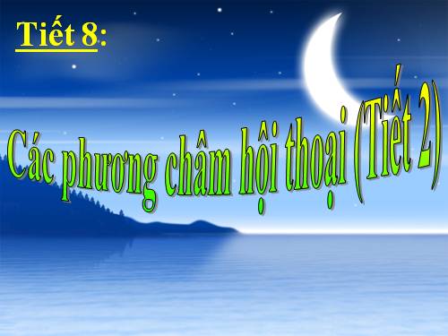 Bài 1. Các phương châm hội thoại