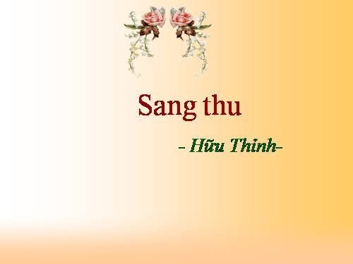 Bài 24. Sang thu