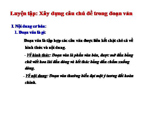 xay dung cau chu de trong doan van