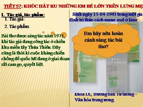 Bài 12. Khúc hát ru những em bé lớn trên lưng mẹ