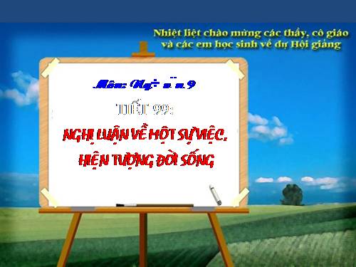 Bài 19. Nghị luận về một sự việc, hiện tượng đời sống