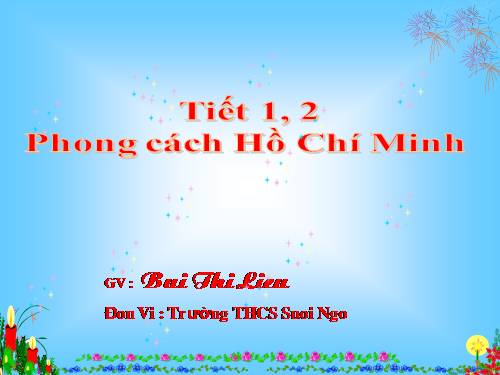 Bài 1. Phong cách Hồ Chí Minh