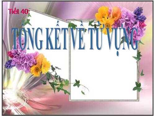 Bài 9. Tổng kết về từ vựng (Từ đơn, từ phức,... từ nhiều nghĩa; Từ đồng âm,... trường từ vựng)