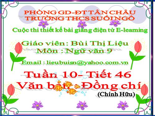Bài 10. Đồng chí