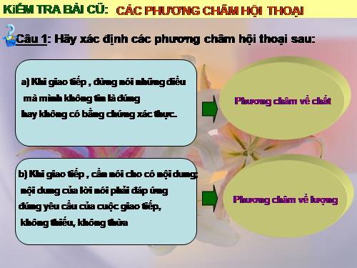 Bài 2. Các phương châm hội thoại (tiếp theo)