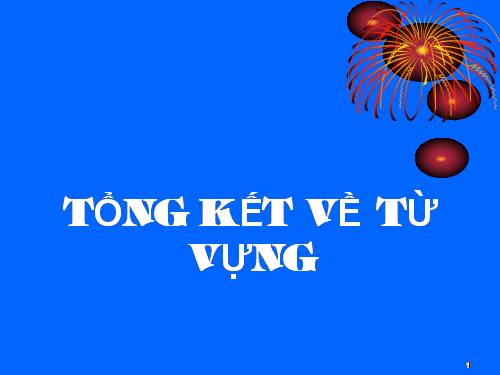 Bài 9. Tổng kết về từ vựng (Từ đơn, từ phức,... từ nhiều nghĩa; Từ đồng âm,... trường từ vựng)