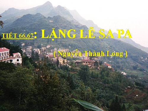 Bài 14. Lặng lẽ Sa Pa