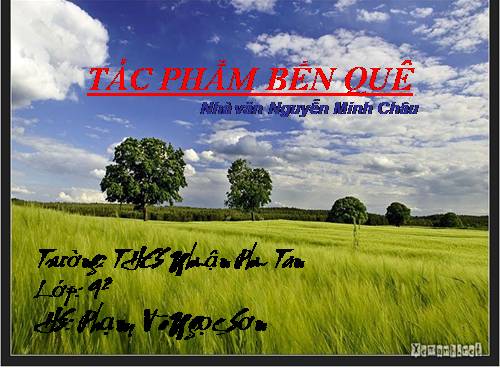 Bài 27. Bến quê