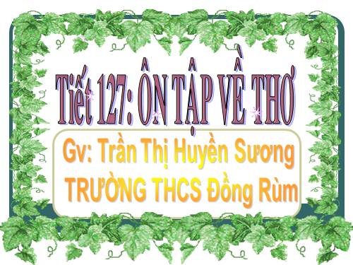 Bài 25. Ôn tập về thơ