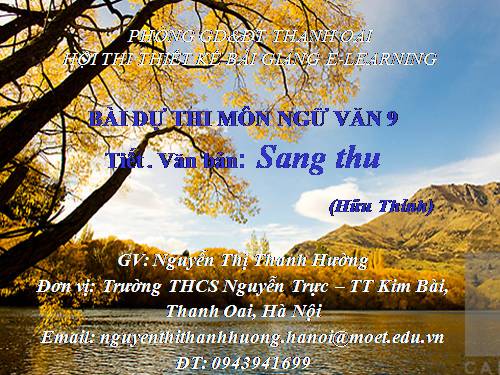 Bài 24. Sang thu