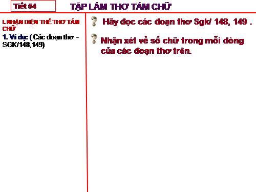 Bài 11. Tập làm thơ tám chữ