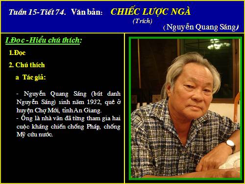 Bài 15. Chiếc lược ngà