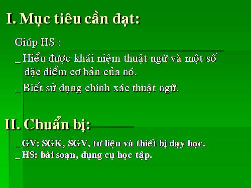 Bài 6. Thuật ngữ