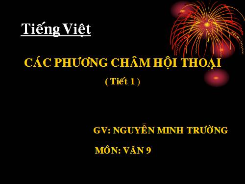 Bài 1. Các phương châm hội thoại