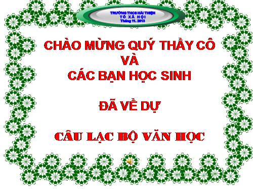CLBVăn học ( 4 Phần thi )