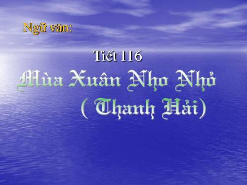 Bài 23. Mùa xuân nho nhỏ
