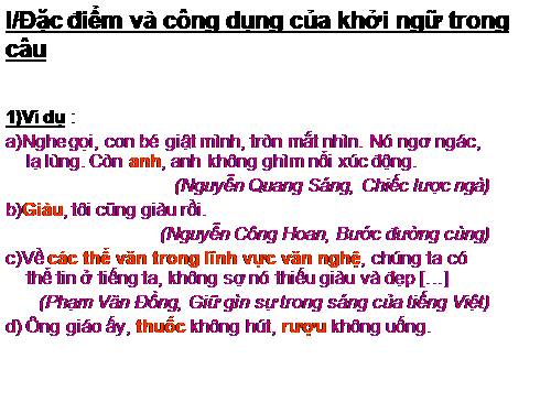 Bài 18. Khởi ngữ