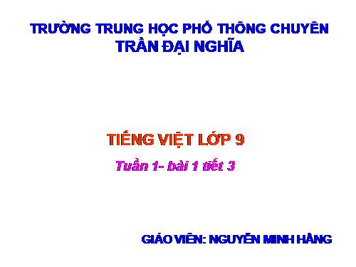 Bài 1. Các phương châm hội thoại