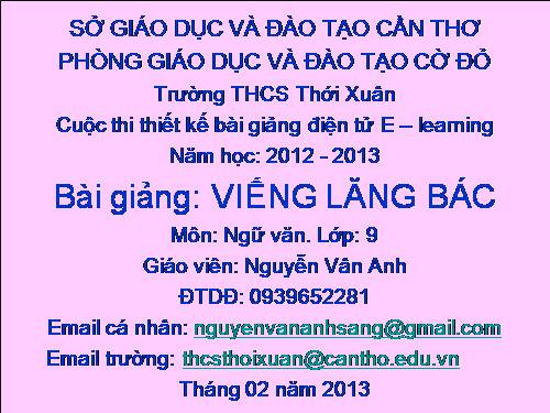 Bài 23. Viếng lăng Bác