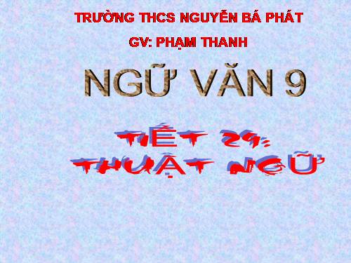 Bài 6. Thuật ngữ