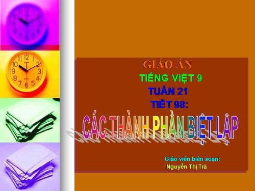 Bài 19. Các thành phần biệt lập