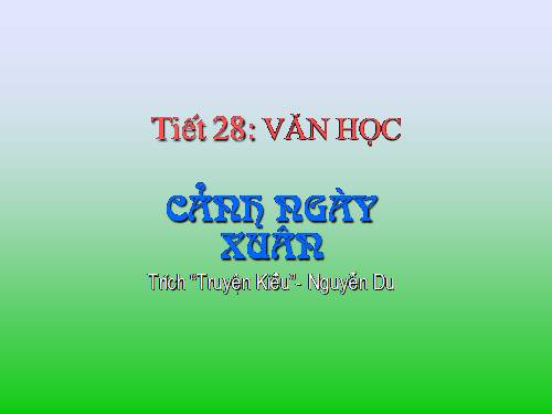 Bài 6. Cảnh ngày xuân