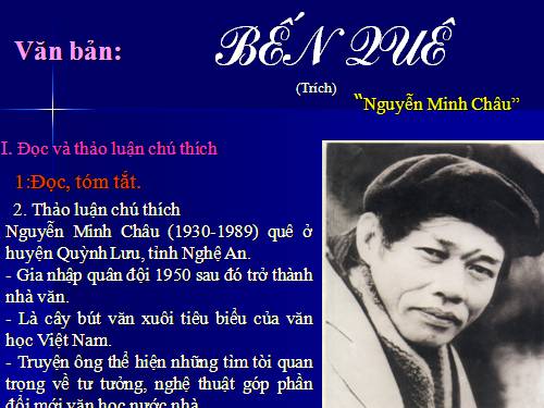 Bài 27. Bến quê