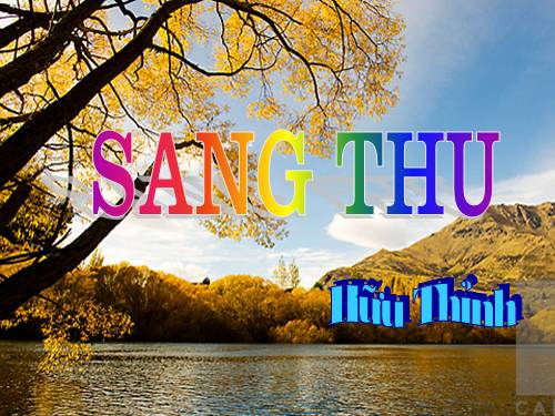 Bài 24. Sang thu