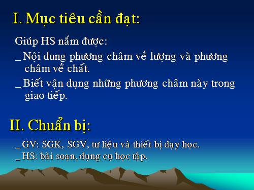 Bài 1. Các phương châm hội thoại